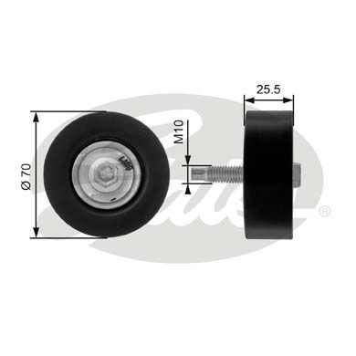 GATES T36200 Ролик ремня приводного FORD FOCUS 07/01-04 1.8/2.0 обводной
