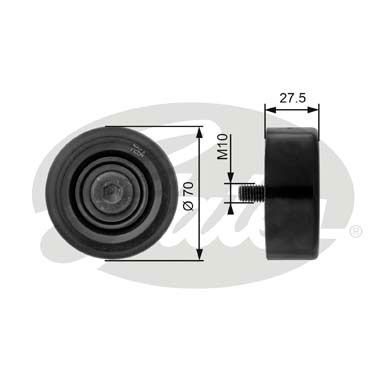 GATES T36206 Направляющий ролик привода вспомогательных агрегатов DriveAlign®