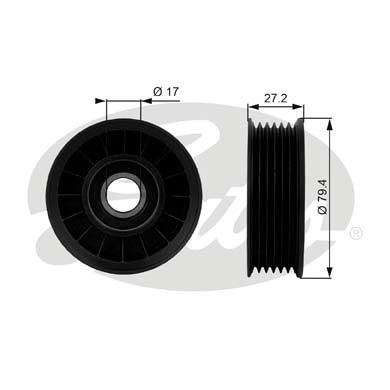GATES T38009 Ролик ремня приводного Jeep CHEROKEE (XJ) 4.0 i