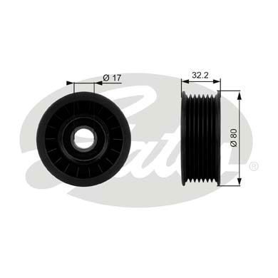 GATES T38016 Направляющий ролик привода вспомогательных агрегатов DriveAlign®