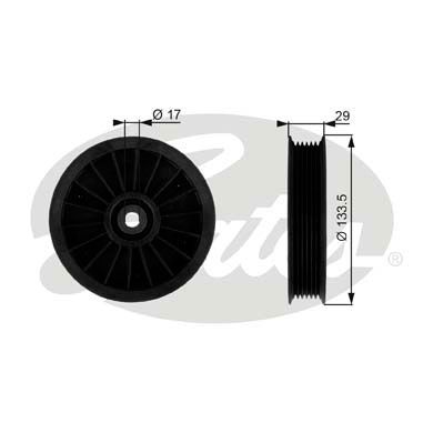 GATES T38034 Направляющий ролик привода вспомогательных агрегатов DriveAlign®