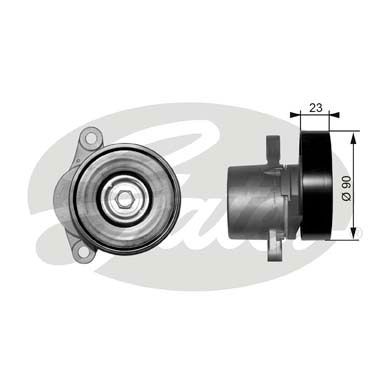 GATES T38156 Ролик натяжителя поликл.ремня 7808-21056