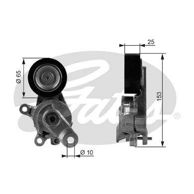 GATES T38209 Натяжной ролик привода вспомогательных агрегатов DriveAlign®