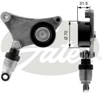 GATES T38216 Натяжной ролик привода вспомогательных агрегатов DriveAlign®