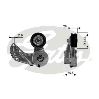 GATES T38317 Натяжной ролик привода вспомогательных агрегатов DriveAlign®