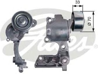 GATES T38411 Натяжной ролик привода вспомогательных агрегатов DriveAlign®