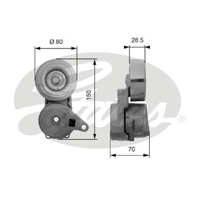 GATES T38413 Натяжитель ремня приводного MITSUBISHI GALANT/LANCER/OUTLANDER 2.0/2.4 00-