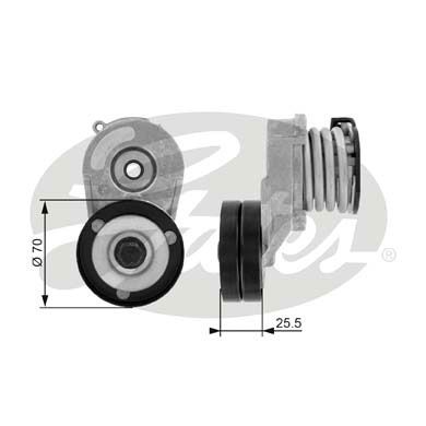 GATES T38432 Натяжитель ремня приводного OPEL ASTRA/CORSA/MERIVA 1.7D -10