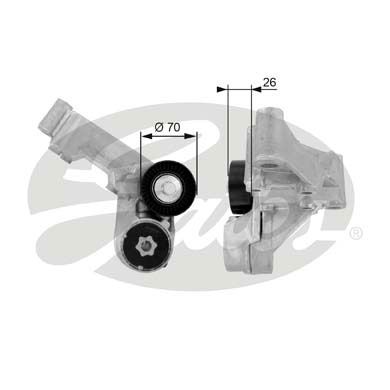 GATES T38444 Натяжитель ремня приводного FORD FOCUS/TRANSIT 1.8D