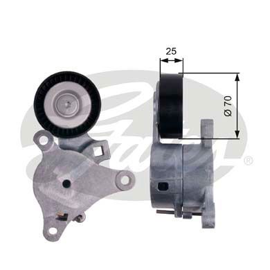 GATES T39041 Ролик натяжителя поликлин.ремня 7808-21441