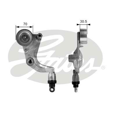 GATES T39077 Натяжной ролик поликлинового ремня 7808-21477