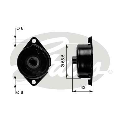 GATES T39090 Натяжитель ремня приводного BMW E46/39/38/53 M47/M57
