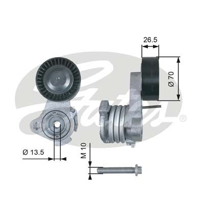GATES T39112 Натяжной ролик привода вспомогательных агрегатов DriveAlign®
