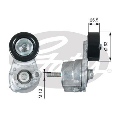 GATES T39160 Натяжитель поликл.ремня 7808-21560