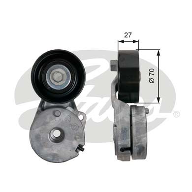 GATES T39162 Натяжитель поликлин.ремня с роликом 7808-21562