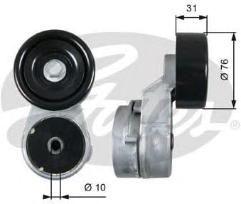 GATES T39210 Натяжной ролик привода вспомогательных агрегатов DriveAlign®