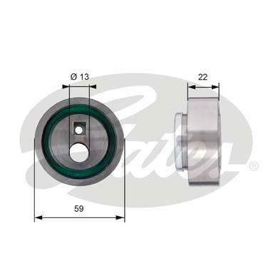 GATES T41129 Ролик ремня ГРМ PEUGEOT 206/306/307 1.0-1.6/CITROEN XSARA 1.6-2.0