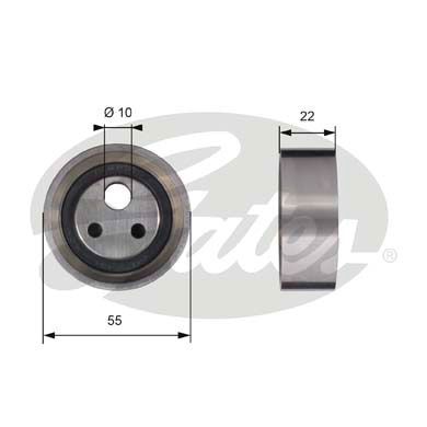 GATES T41155 Ролик грм renault logankangoomeganesandero 1.41.6l largus