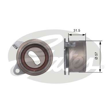 GATES T41244 Натяжной ролик привода ГРМ PowerGrip®
