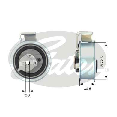 GATES T43018 Ролик натяжителя ремня ГРМ 7784-21018
