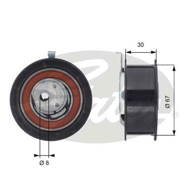 GATES T43069 Натяжной ролик привода ГРМ PowerGrip®