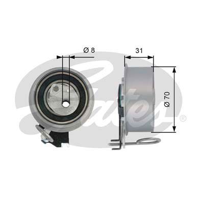 GATES T43135 Натяжной ролик привода ГРМ PowerGrip®