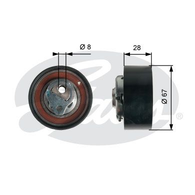 GATES T43136 Натяжной ролик привода ГРМ PowerGrip®