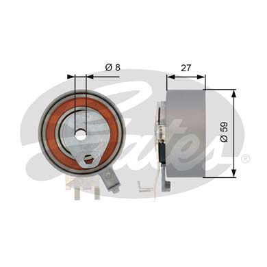 GATES T43139 Натяжной ролик привода ГРМ PowerGrip®