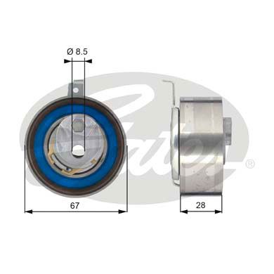 GATES T43152 Натяжной ролик привода ГРМ PowerGrip®