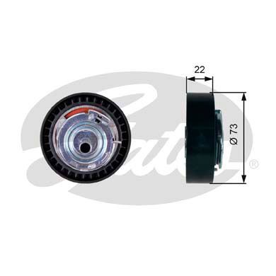GATES T43225 Ролик ремня ГРМ RENAULT LOGAN/SANDERO 1.4-1.6i 09- Н/О натяжной