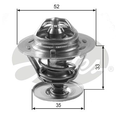 GATES TH12592G1 Термостат FORD: FIESTA III 89-97, FOCUS 98-04, FOCUS седан 99-05, FOCUS универсал 99-05, MAVERICK 01-, MONDEO I 93-96, MONDEO I седан 93-96, MONDEO I универсал