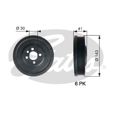 GATES TVD1001 Шкив коленвала 7845-10006