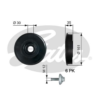 GATES TVD1025A Шкив коленвала 7845-20037