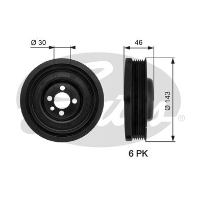 GATES TVD1040 Шкив коленвала 7845-10052