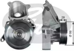 GATES WP0127 Насос водяной BMW E46/E90/E60/E70/E83 2.0D/2.5D/3.0D