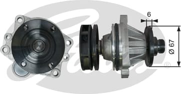 GATES WP0141 Водяной насос DriveAlign®