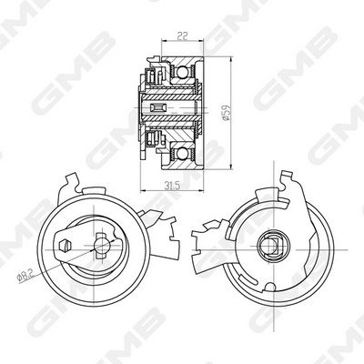 GMB GTB0040 Ролик натяжной ремня ГРМ