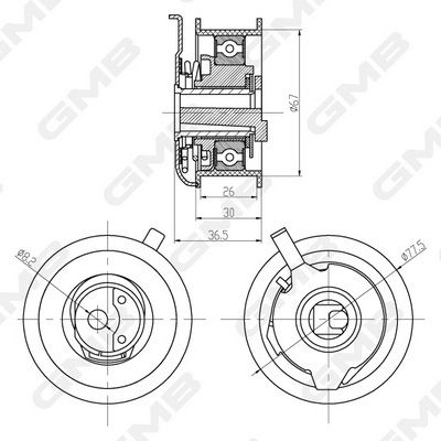 GMB GTB0270 Ролик ГРМ натяжителя