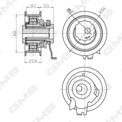 GMB GTB0710 Ролик ремня ГРМ VAG 1.0-1.6 11-