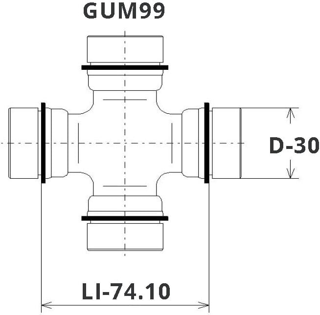 GMB GUM99 Крестовина карданной передачи