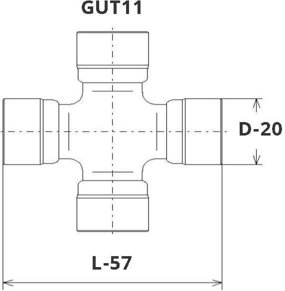 GMB GUT11 Крестовина карданного вала (57.00x20.00)