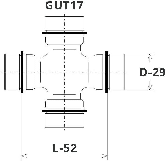 GMB GUT17 Крестовина карданной передачи