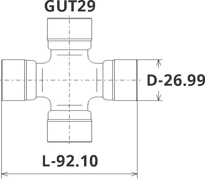 GMB GUT29 Крестовина карданного вала (92.10x26.99)