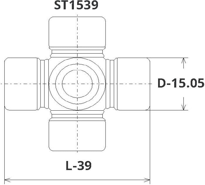 GMB ST1539 Крестовина рулевого вала (39.00x15.05)