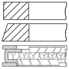 GOETZE 0852700000 Кольца поршневые NISSAN ALMERA I/PRIMERA 1,6 STD D 76mm(компл.)