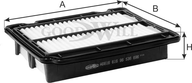 GOODWILL AG616 Фильтр воздушный AG616
