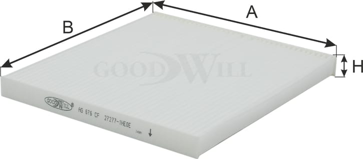 GOODWILL AG676CF Фильтр салона