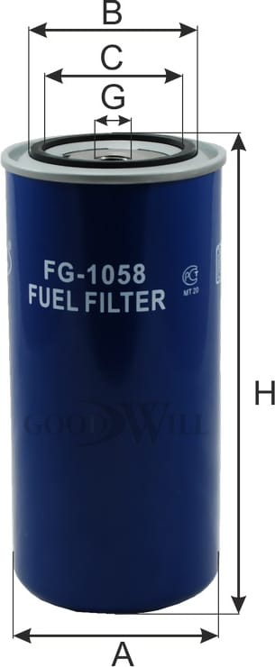 GOODWILL FG1058 Фильтр топливный FG1058