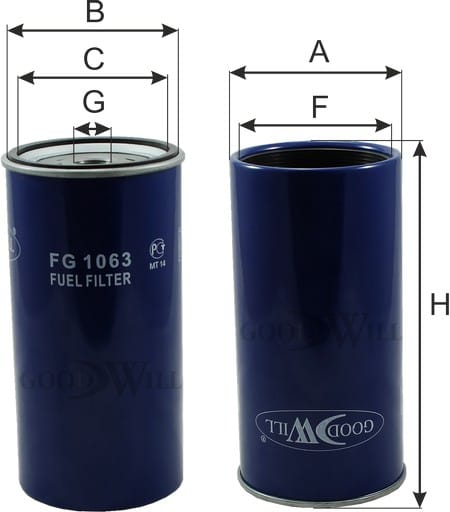 GOODWILL FG1063 Фильтр топливный FG1063