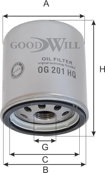 GOODWILL OG201HQ Фильтр масляный двигателя FORD,MAZDA,MINI,TOYOTA,VW